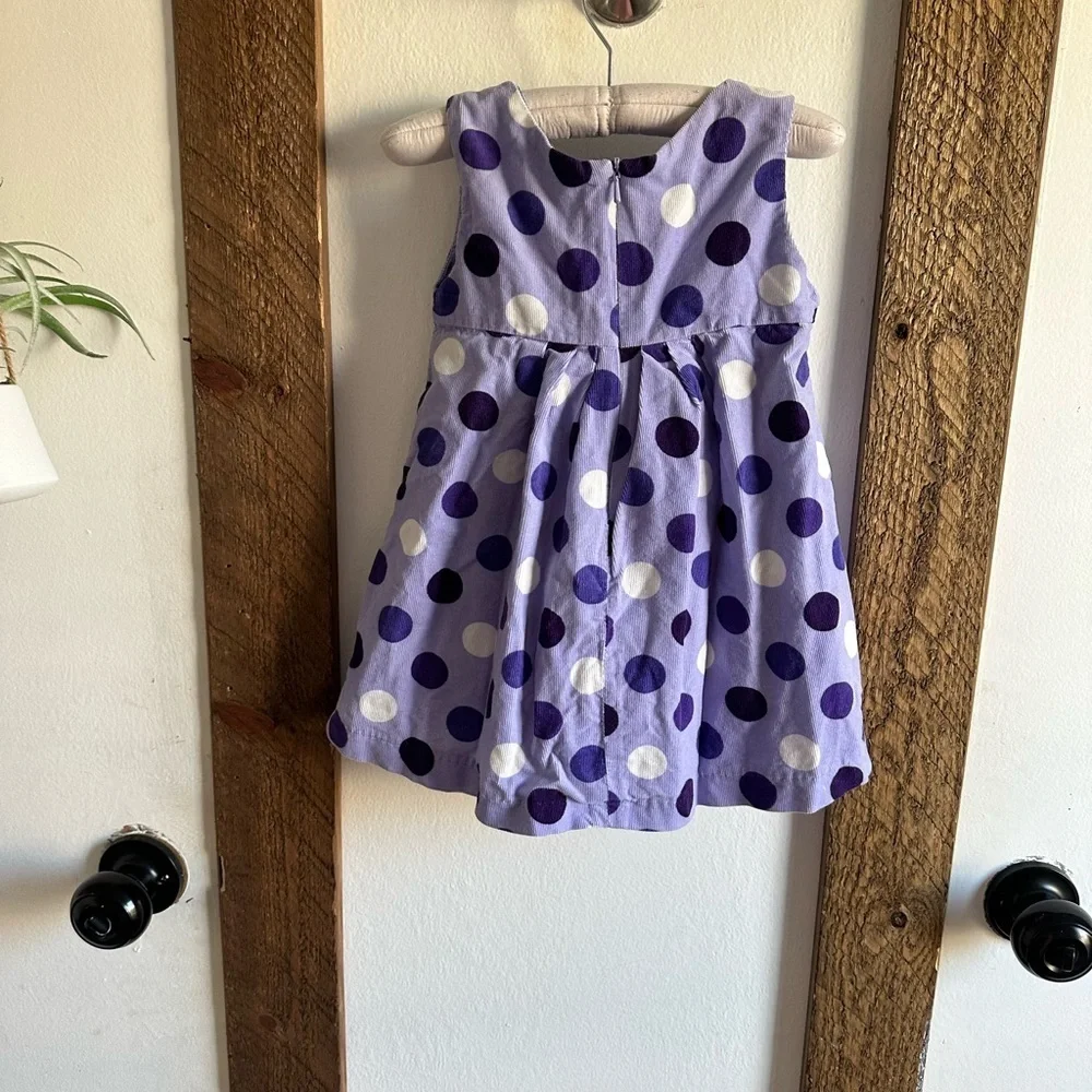 Place Retro Large Polka Dot Corduroy Dress Purple 24 Months Toddler Baby Girl